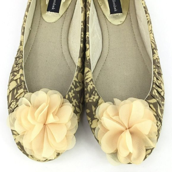 Ilse Jacobsen Hornbaek Canvas Printed Ballet Flats Size 37 US 7 Chiffon Flowers - Picture 10 of 11